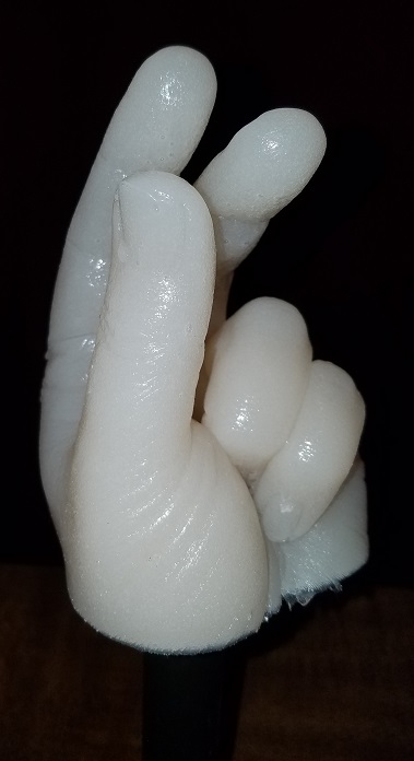silicone hand casting